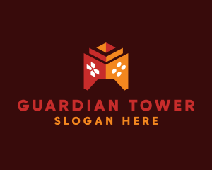 Arcade Tower Game Controller logo design