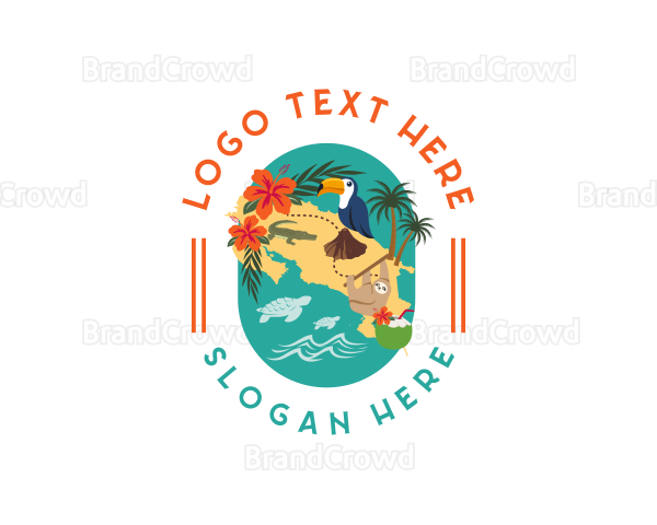 Costa Rica Travel Map Logo