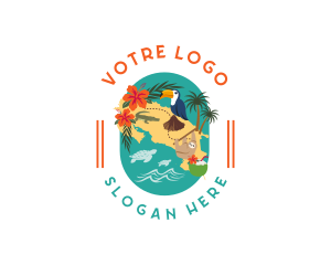 Costa Rica Travel Map Logo