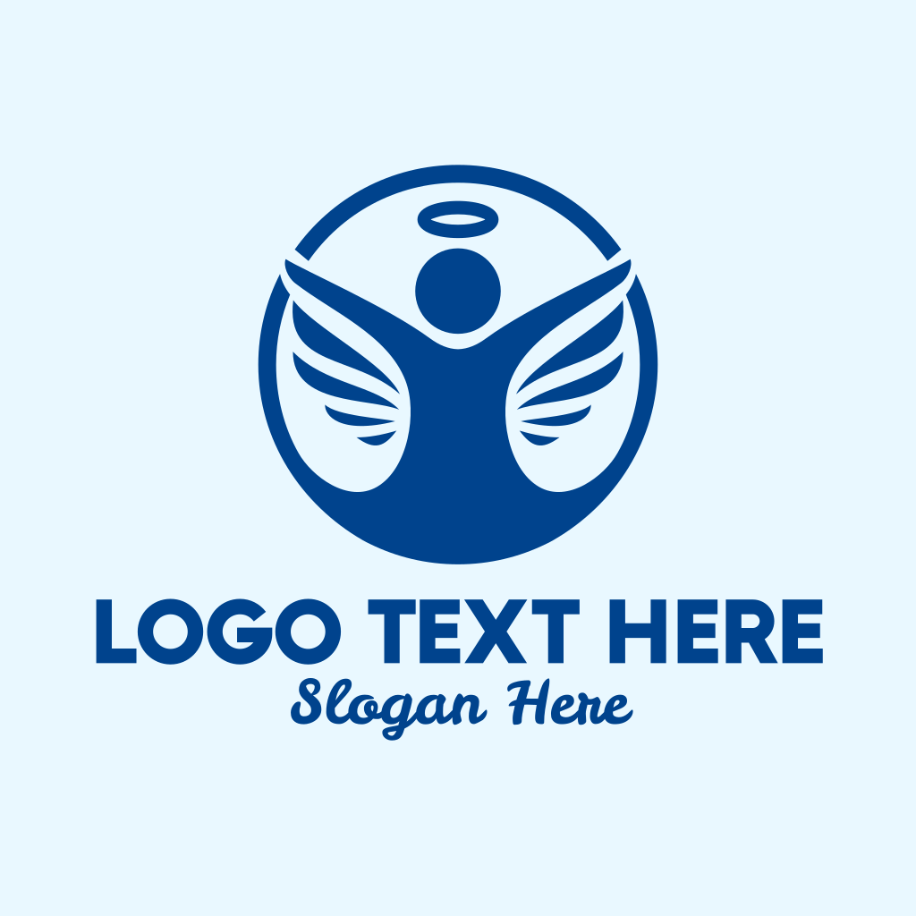 Blue Angel Wings Logo | BrandCrowd Logo Maker