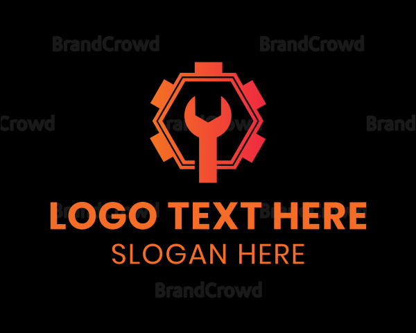 Gradient Wrench Tool Logo