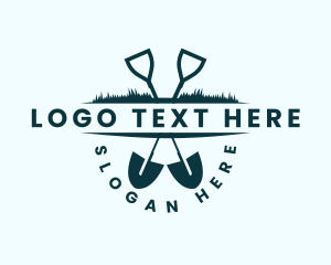 Dig - Grass Landscaping Shovel logo design