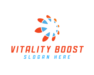 Vitality - Floral Sun Petals logo design