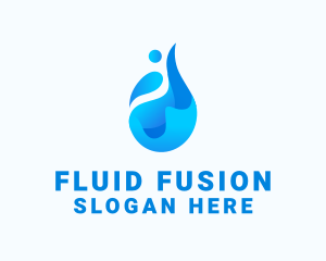 Distilled Water Droplet logo design