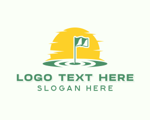 Golfing - Sun Golfing Caddie logo design