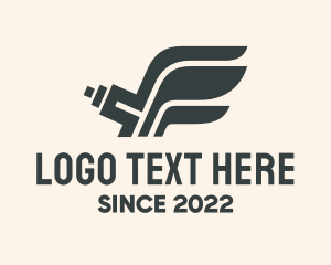 Nicotine - Vape Shop Wings logo design