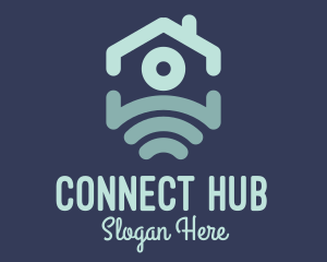 Blue House Wi-fi logo design