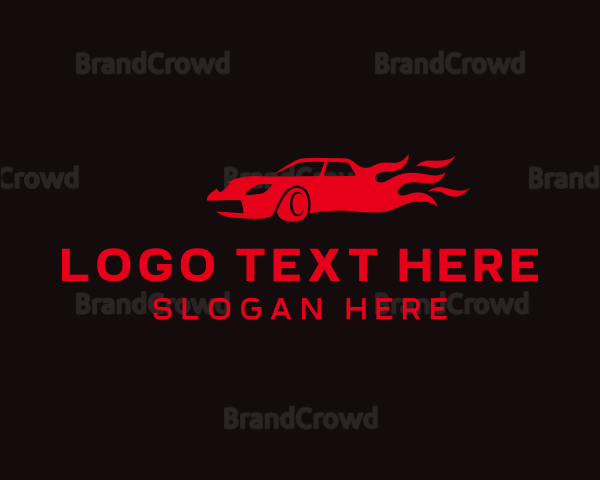 Burning Race Car Logo