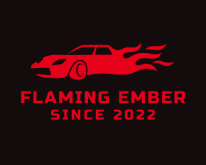 Burning - Burning Race Car logo design
