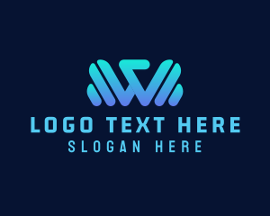 Financing - Modern Technology Letter W logo design