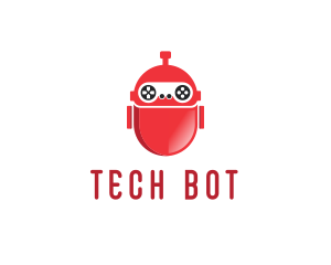 Red Bot Robot logo design