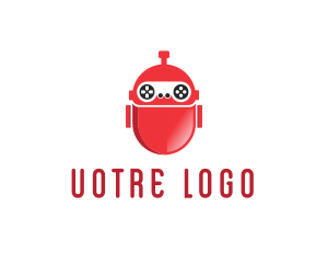 Red Robot - Red Bot Robot logo design