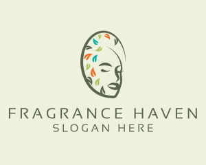 Organic Woman Face logo design