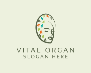 Organic Woman Face logo design