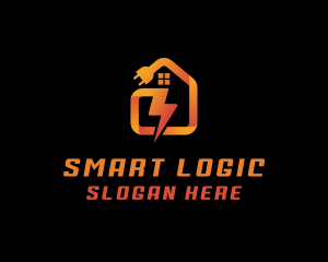 House Lightning Plug logo design