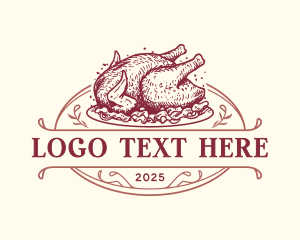Roast - Roasted Turkey Food logo design