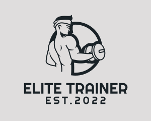 Strong Bicep Exercise  logo design