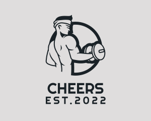 Dumbbell - Strong Bicep Exercise logo design