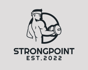 Bodybuilding - Strong Bicep Exercise logo design