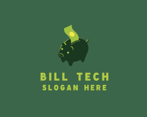 Bill - Piggy Bank Money Bill logo design