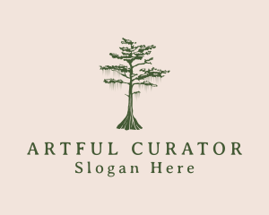 Green Willow Tree Forest logo design