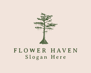 Green Willow Tree Forest logo design