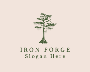 Green Willow Tree Forest logo design