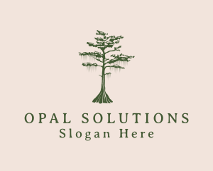 Green Willow Tree Forest logo design