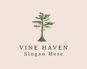 Green Willow Tree Forest logo design