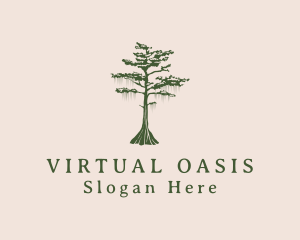 Green Willow Tree Forest logo design