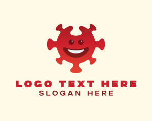 Viral - Smiling Virus Bacteria logo design