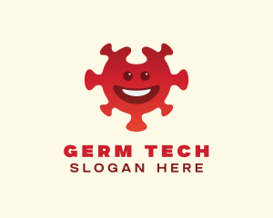 Germ - Smiling Virus Bacteria logo design