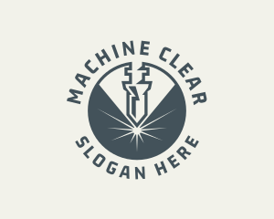 Laser Machine Ironwork logo design