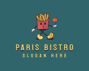 French Fries Tomato logo design