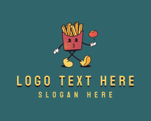 Snack - French Fries Tomato logo design