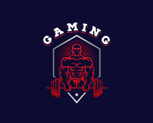 Barbell Weightlifting Gym Logo