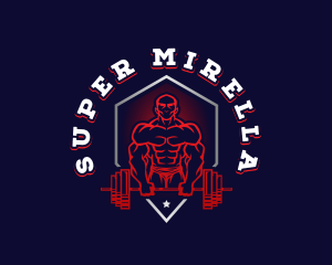 Bodybuilding - Barbell Weightlifting Gym logo design