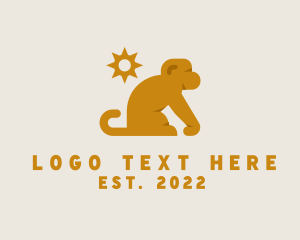 Orangutan - Sun Wild Monkey logo design