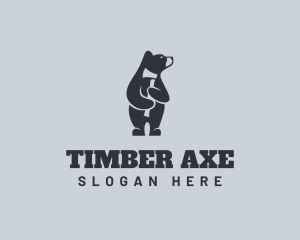 Bear Axe Lumberjack logo design