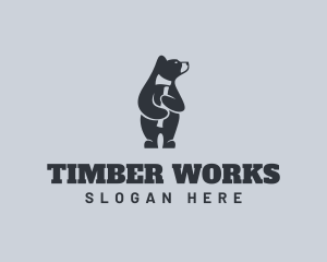 Bear Axe Lumberjack logo design