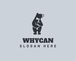 Woodcutter - Bear Axe Lumberjack logo design