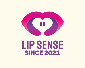 Lip - Pink Love House logo design