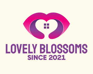 Lovely - Pink Love House logo design