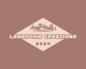 Landform - Mountain Summit Adventure logo design