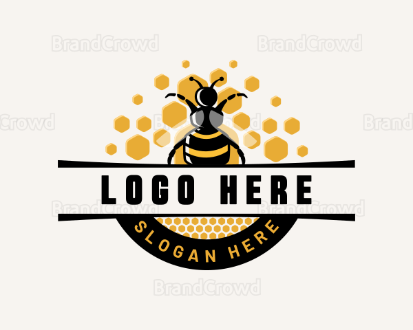 Insect Honeycomb Bee Logo