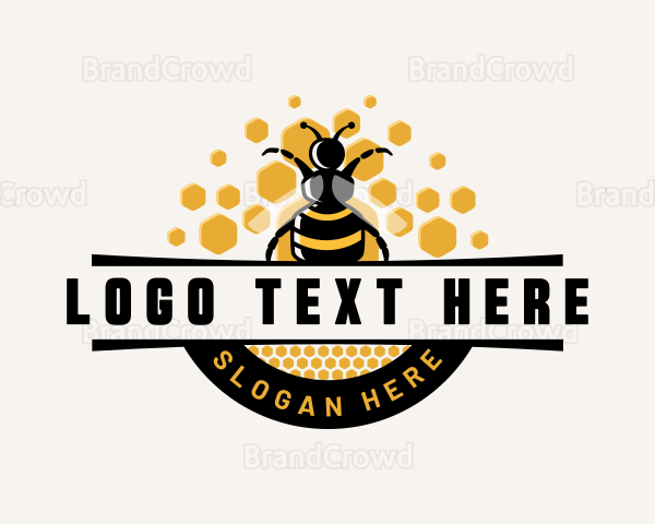 Insect Honeycomb Bee Logo