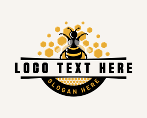 Beekeeper - Insect Honeycomb Bee logo design