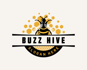 Insect Honeycomb Bee logo design