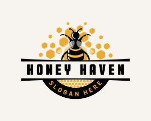 Insect Honeycomb Bee logo design