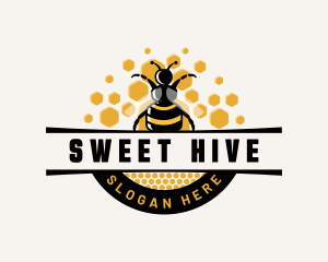 Honeycomb - Insect Honeycomb Bee logo design